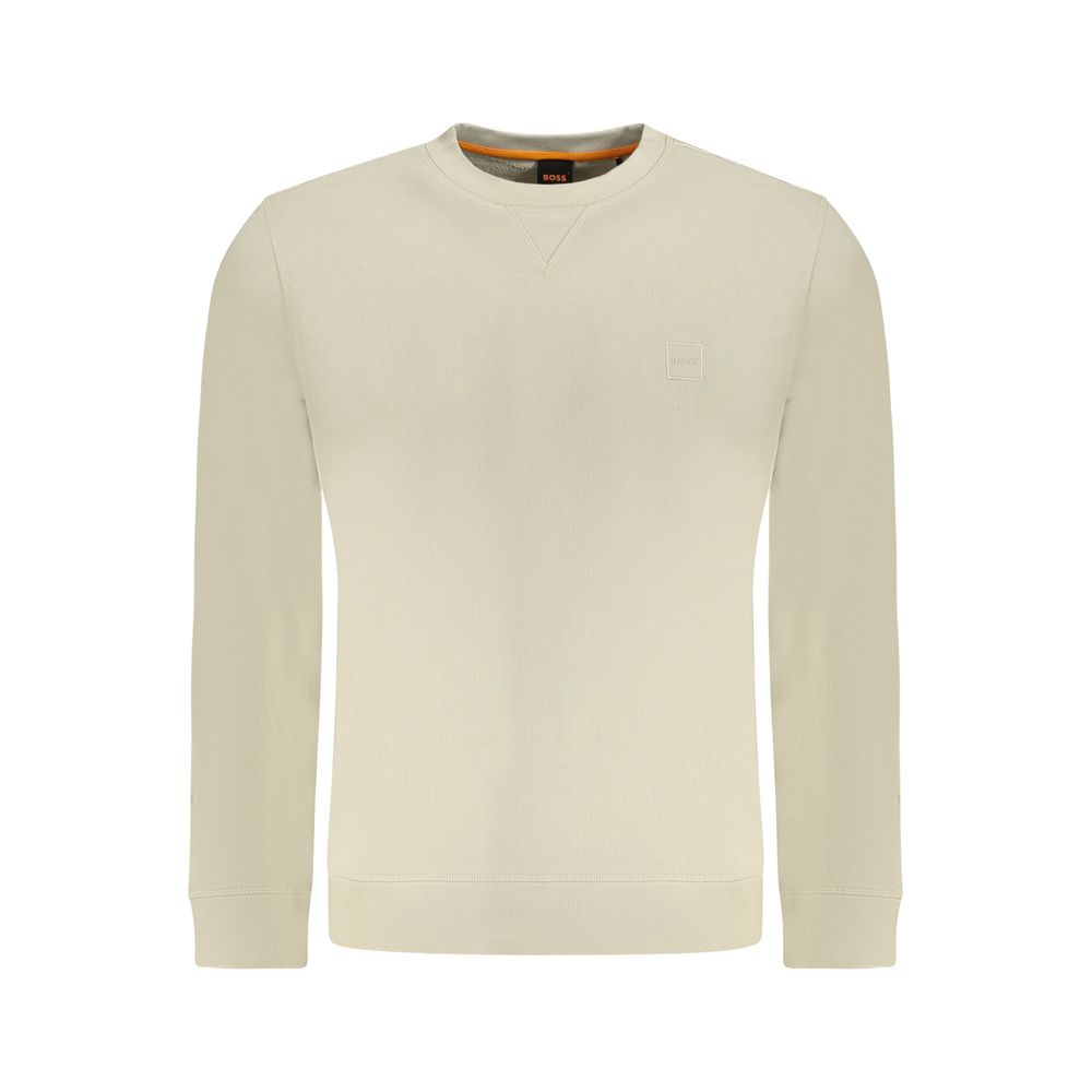 Hugo Boss Beige Cotton Men Sweatshirt