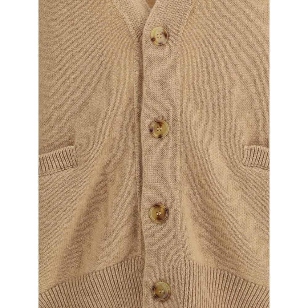 Laneus Beige Merino Wool Cardigan - Image 3