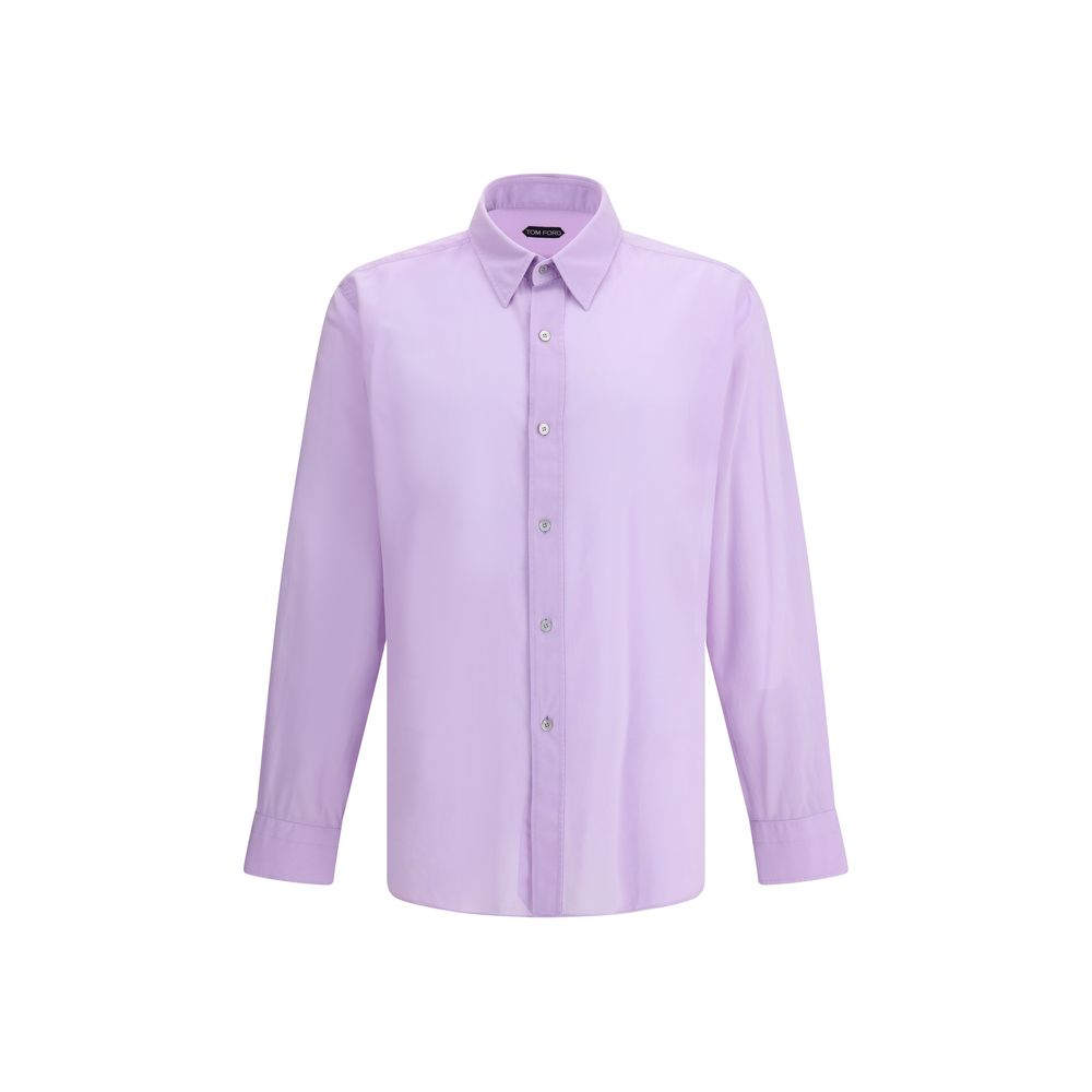 Tom Ford Purple Cotton Dress Shirt
