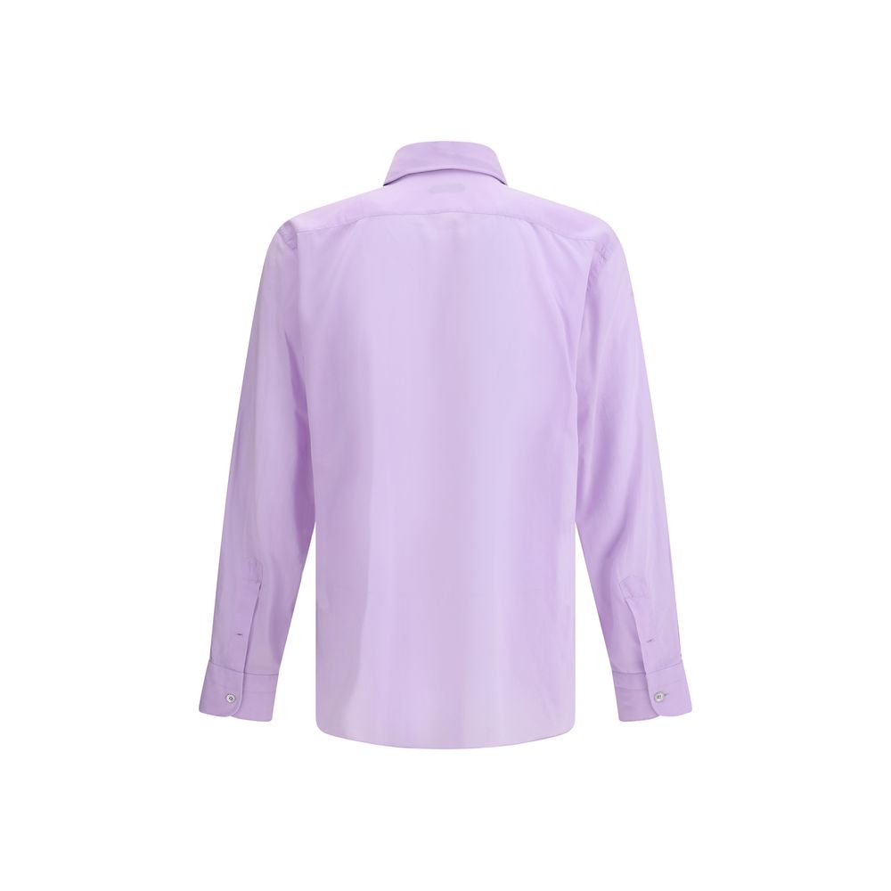 Tom Ford Purple Cotton Dress Shirt - Image 2