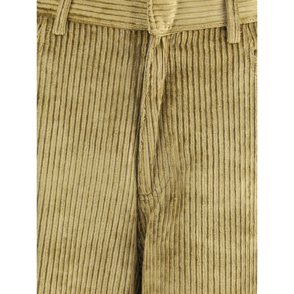 Petar Petrov Gold Cotton Casual Pants - Image 3