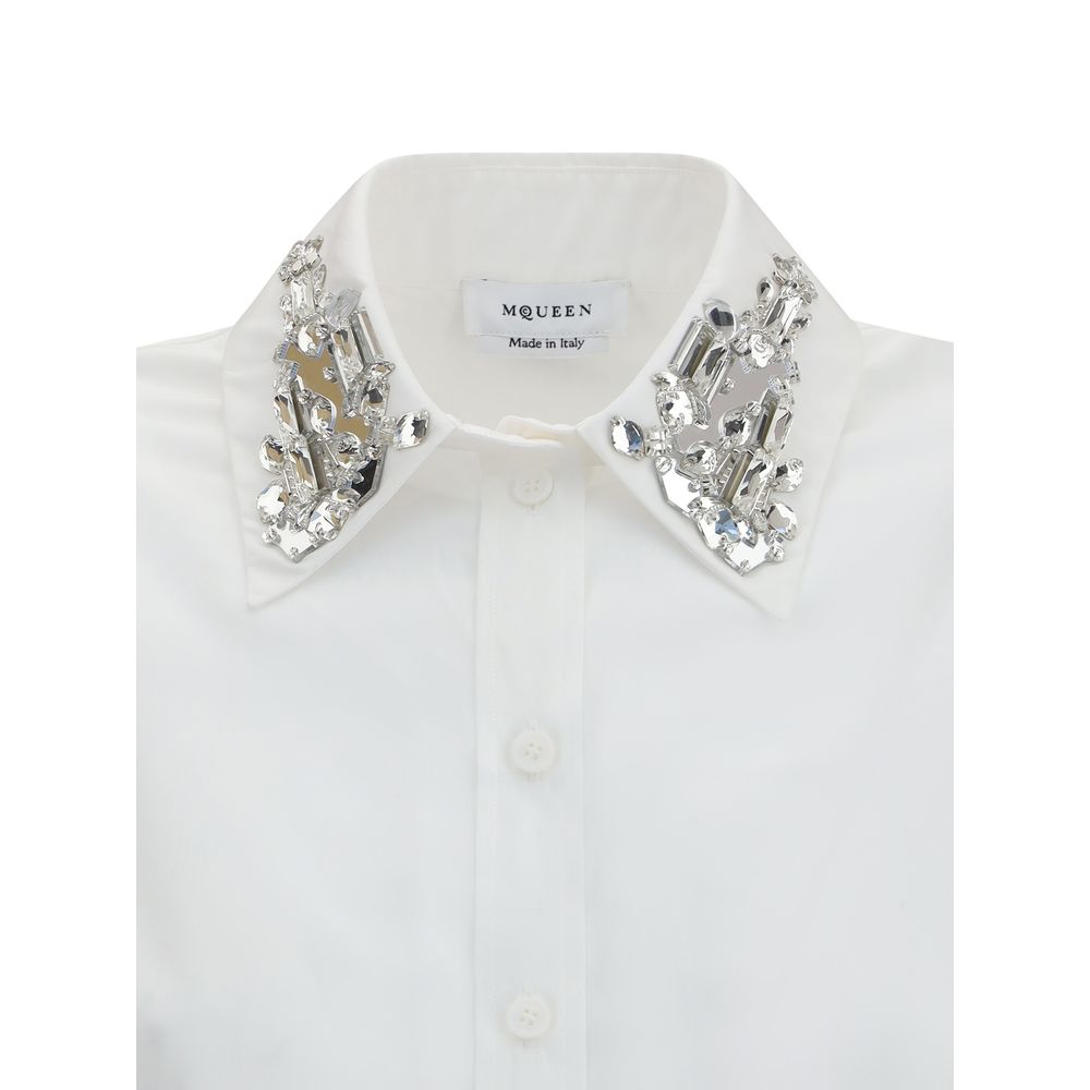 Alexander McQueen White Cotton Dress Shirt - Image 3