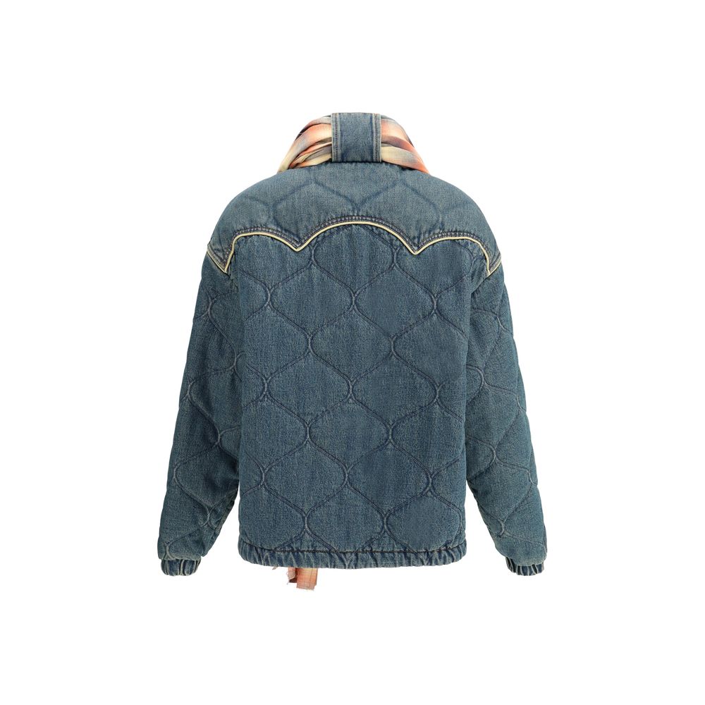 MARBELL Blue Cotton Denim Jacket - Image 2