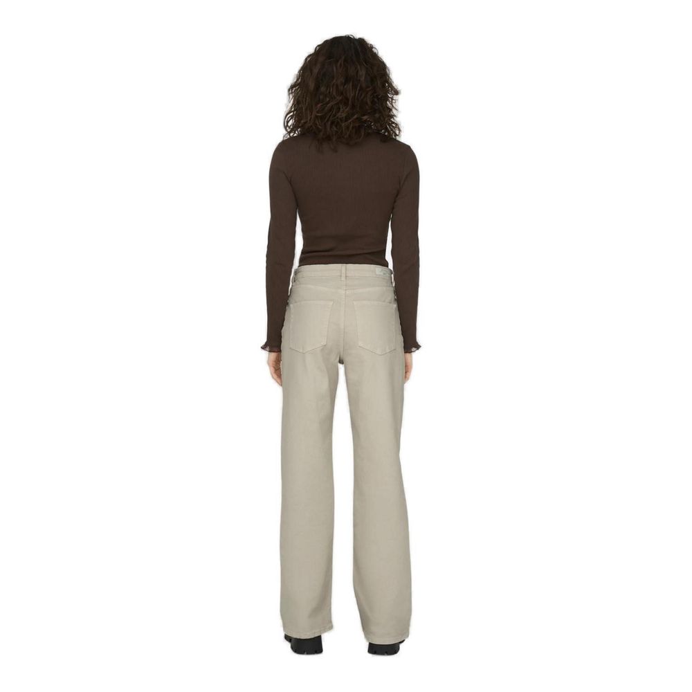 Only Beige Cotton Relaxed Fit Jeans - Image 5