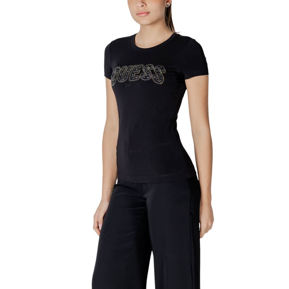 Guess Black Cotton T-Shirt - Image 2
