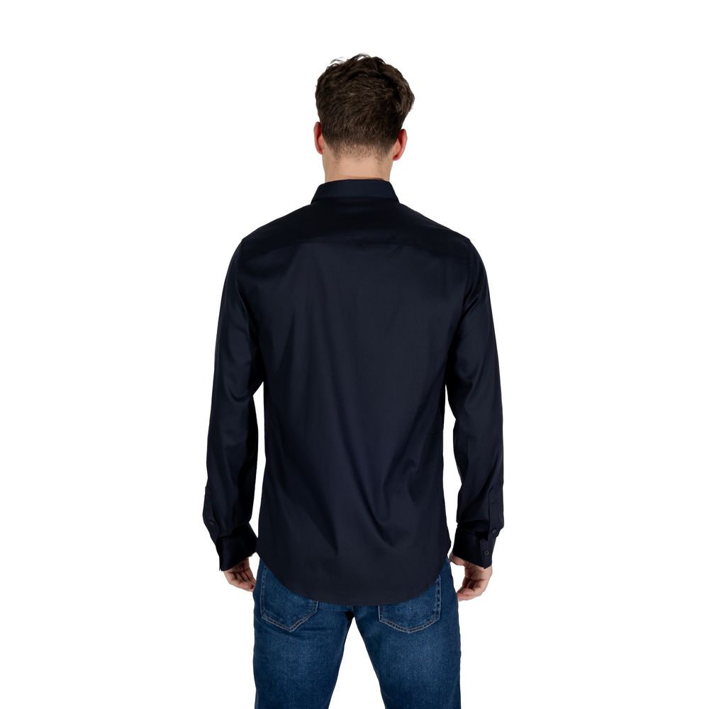 Armani Exchange Blue Lyocell Dress Shirt - Image 2