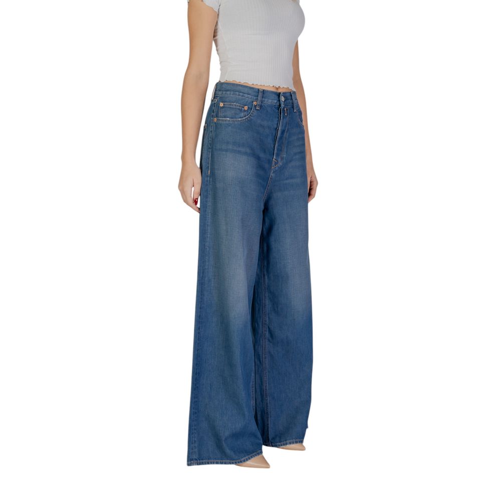 Replay Blue Cotton Bootcut Jeans - Image 2