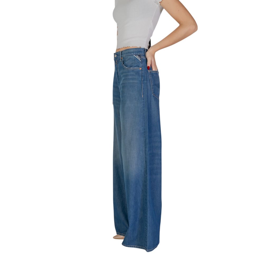 Replay Blue Cotton Bootcut Jeans - Image 3