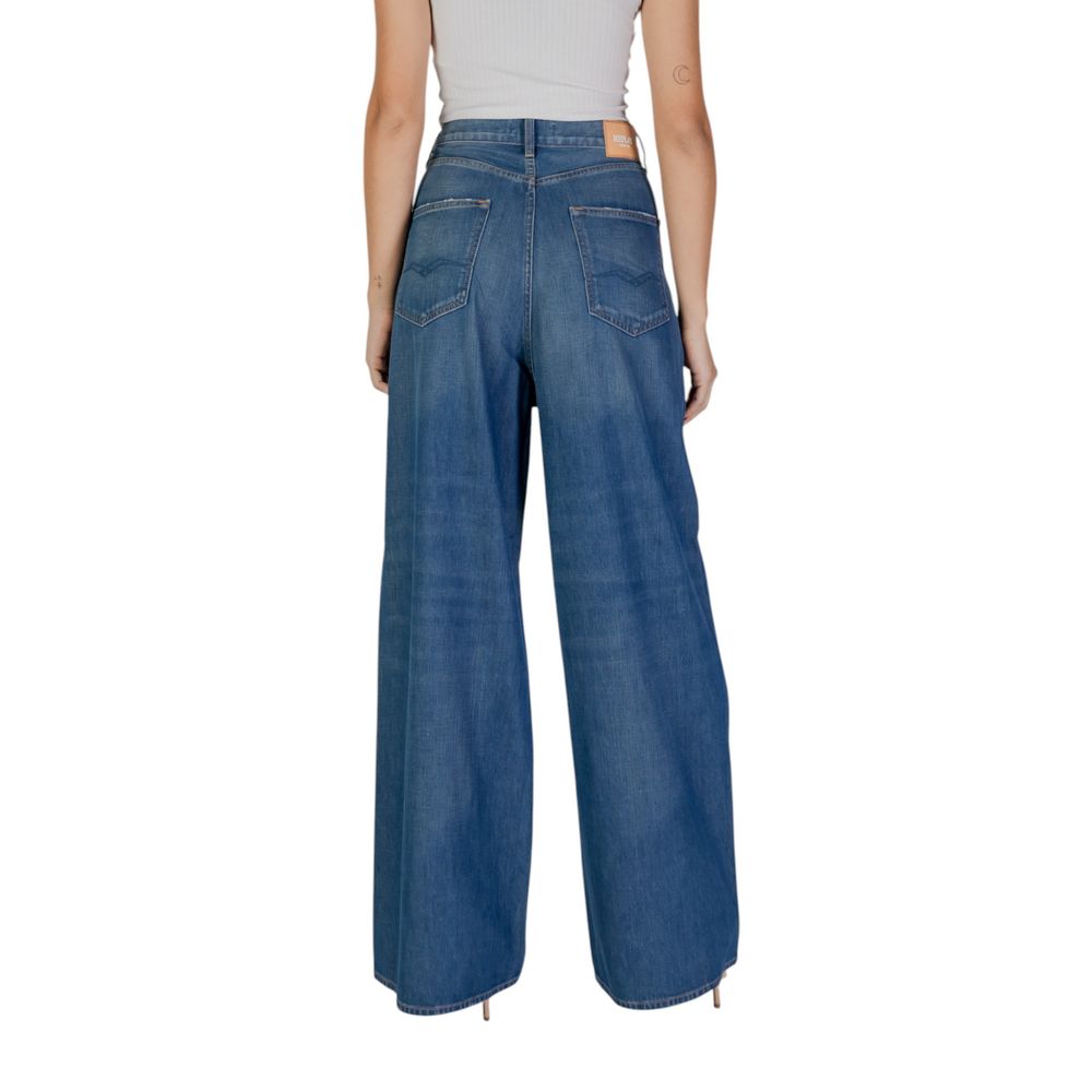 Replay Blue Cotton Bootcut Jeans - Image 4