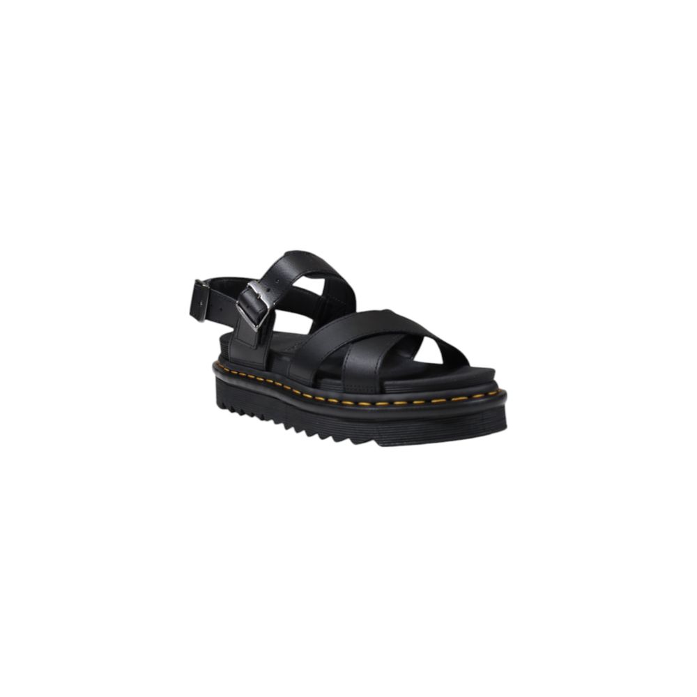 Dr. Martens Black Leather Flat Sandals - Image 2