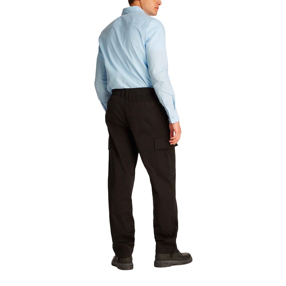 Calvin Klein Jeans Black Cotton Cargo Pants - Image 2