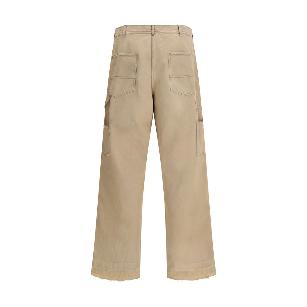Margiela Beige Cotton Casual Pants - Image 2