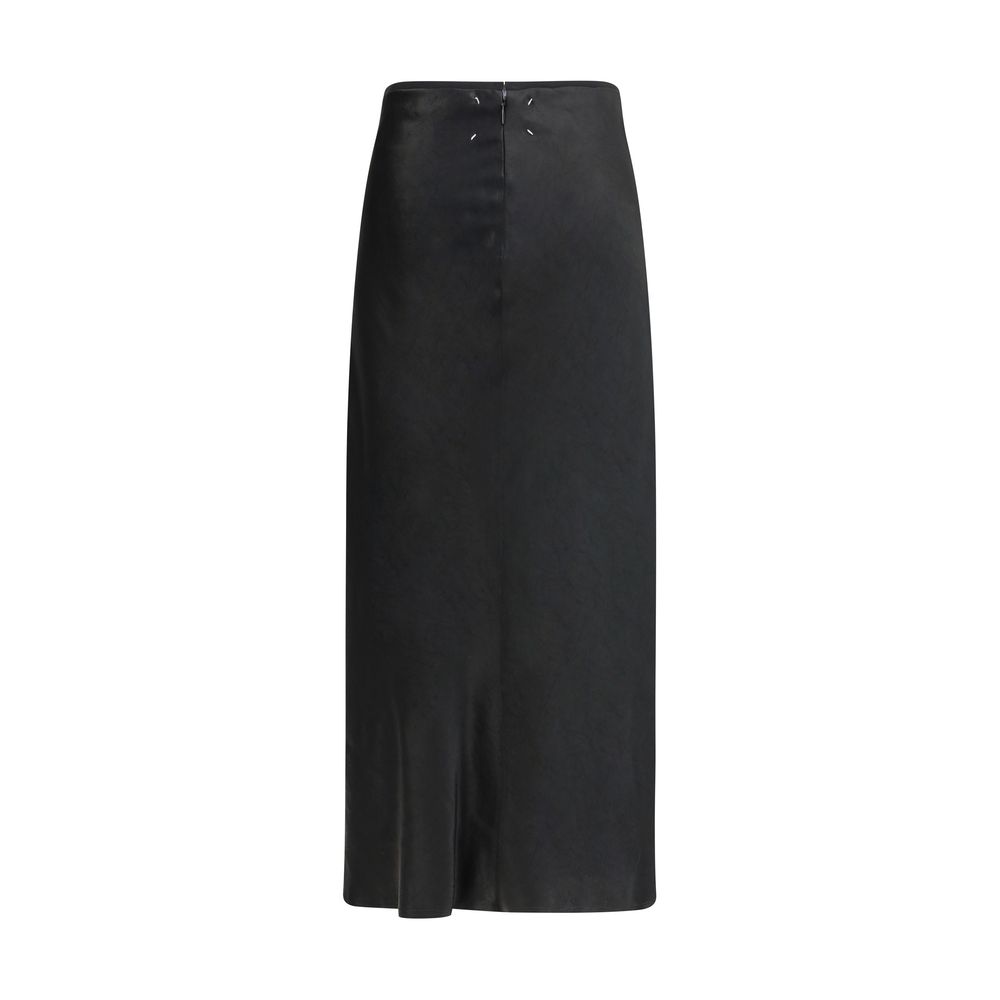 Margiela Black Acetate Midi Skirt - Image 2