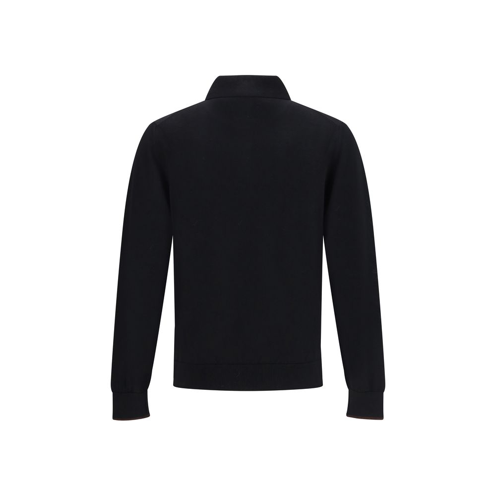 Cruna Black Wool Sweatshirt - Image 2
