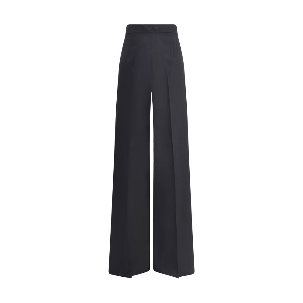 Max Mara Black Fleece Wool Casual Pants - Image 2
