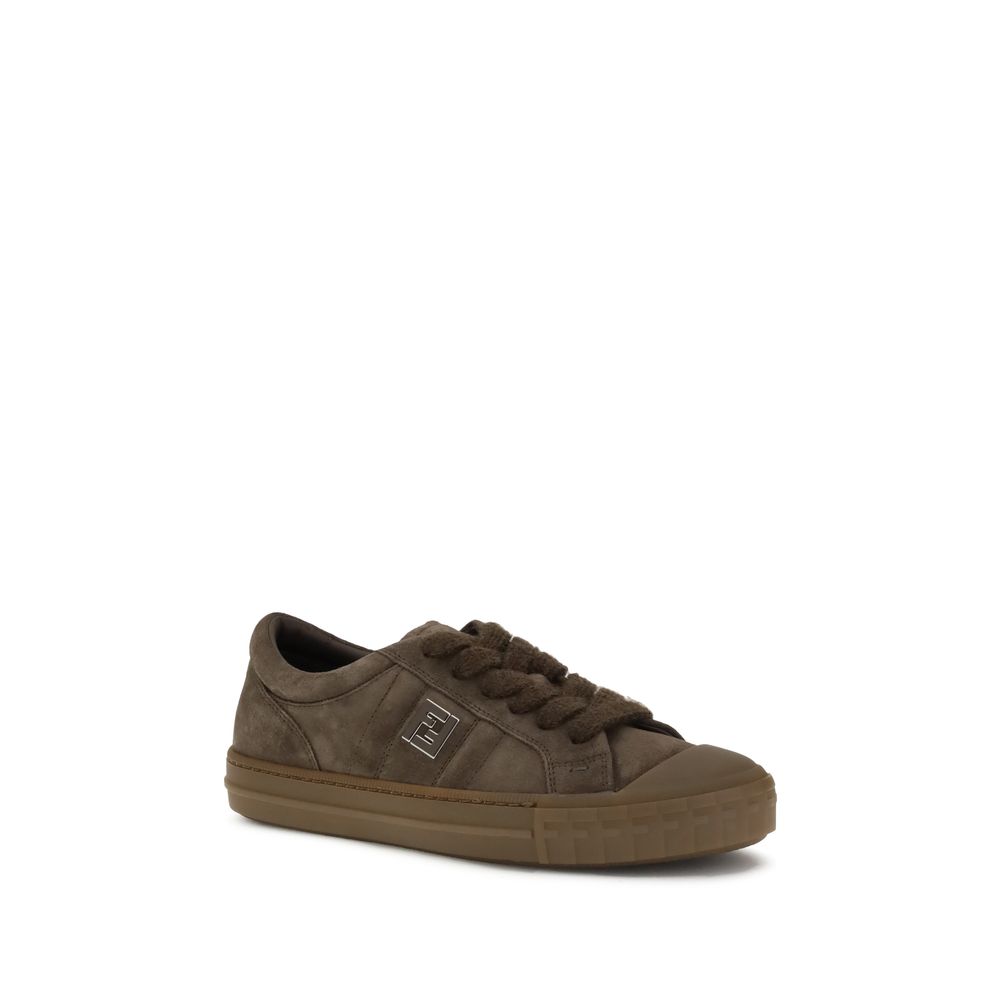 Fendi Brown Rubber Low Top Sneakers - Image 2