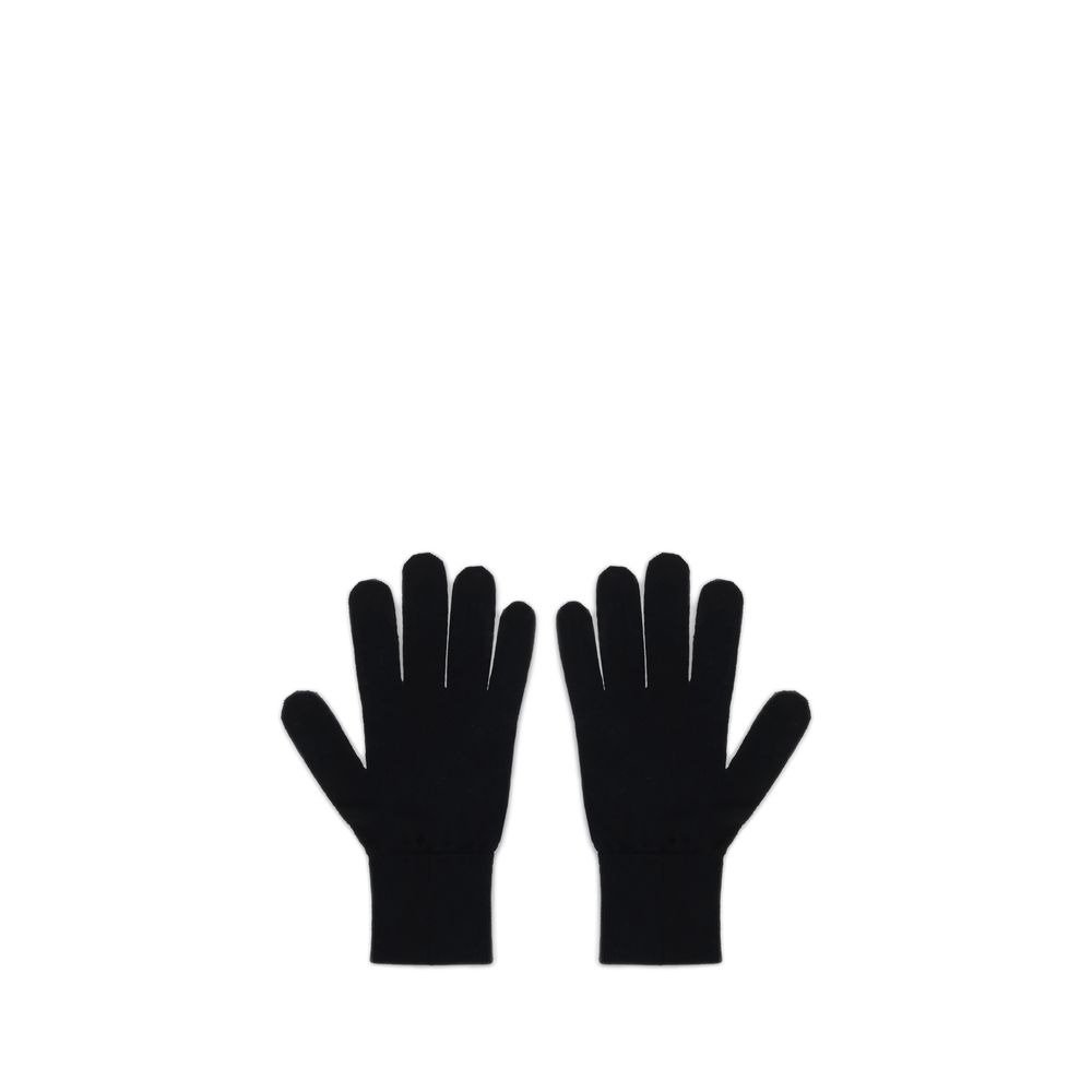 MM6 Black Wool Gloves - Image 2