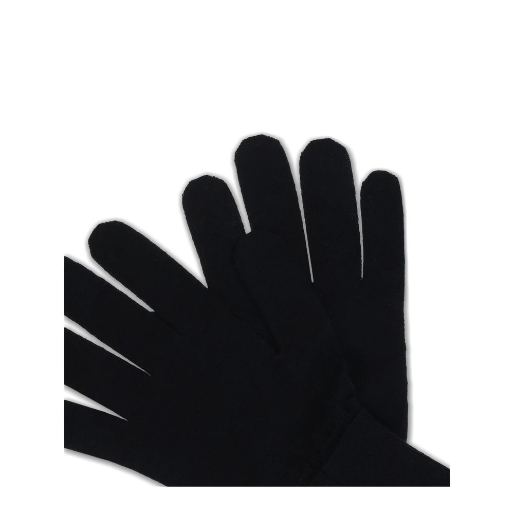 MM6 Black Wool Gloves - Image 3