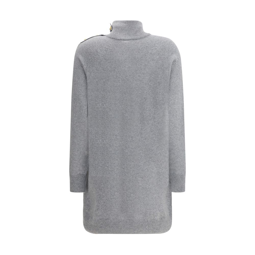 Balmain Gray Cashmere Casual Dress - Image 2