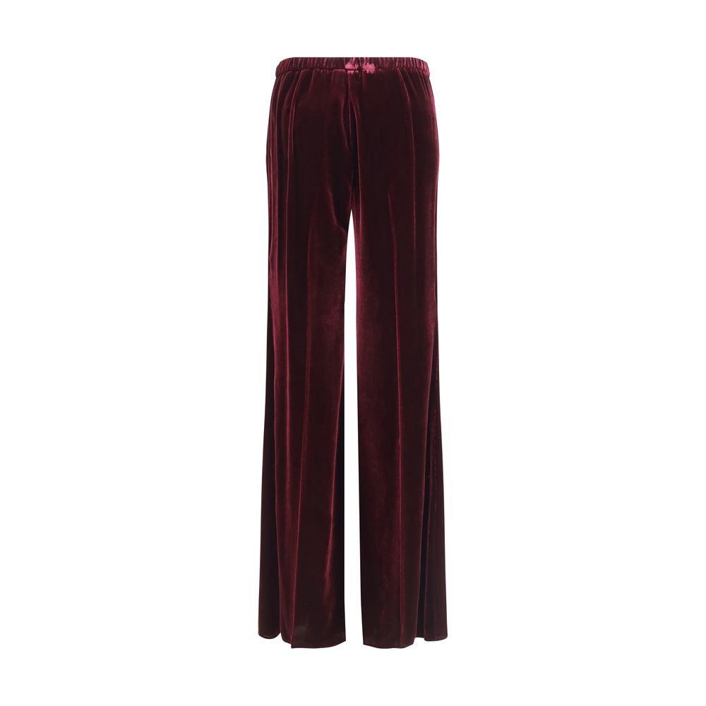 Forte_Forte Bordeaux Viscose Flared Pants - Image 2