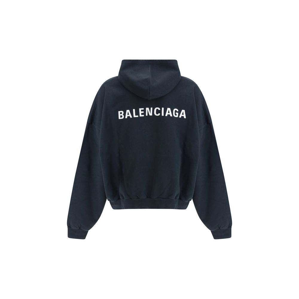 Balenciaga Black Cotton Sweatshirt - Image 2