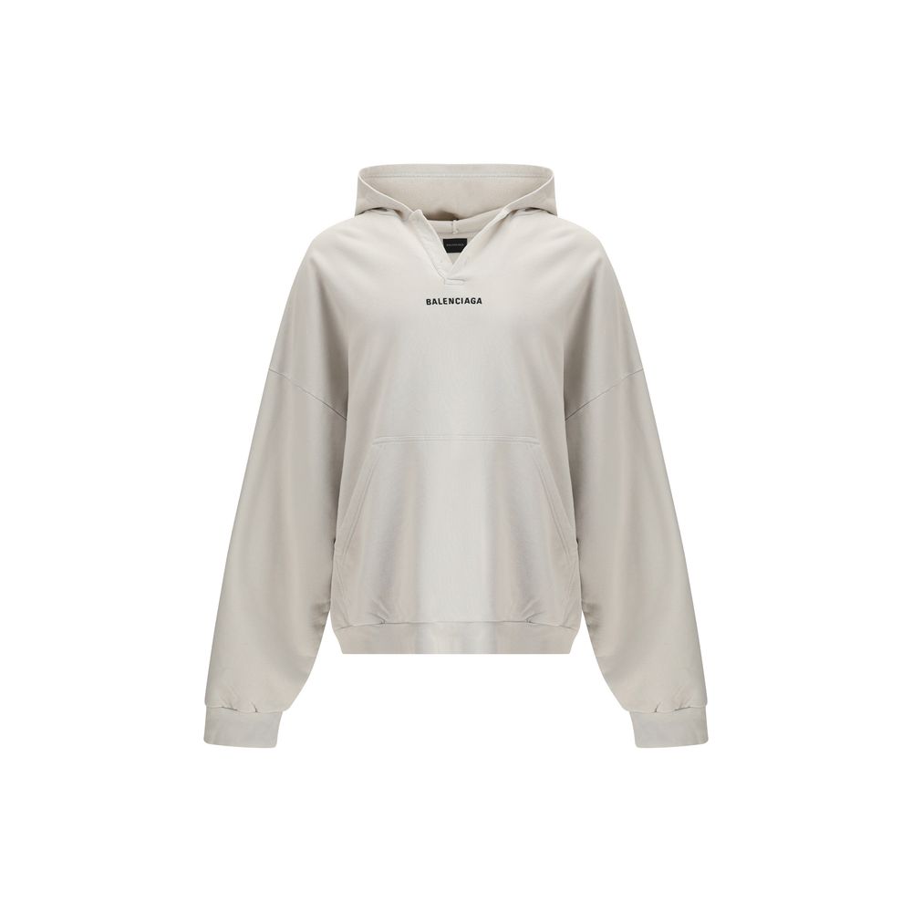 Balenciaga White Cotton Sweatshirt