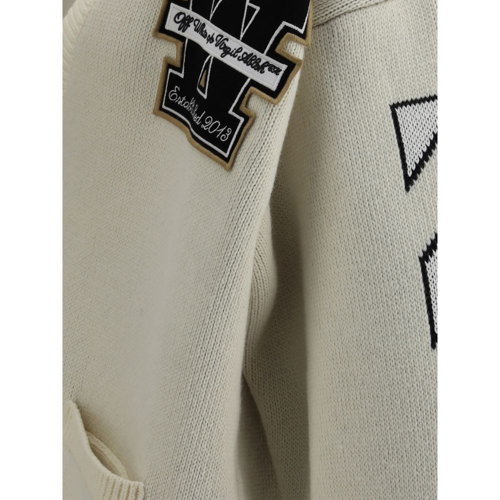 Off-White Cream Cotton Cardigan - Image 3