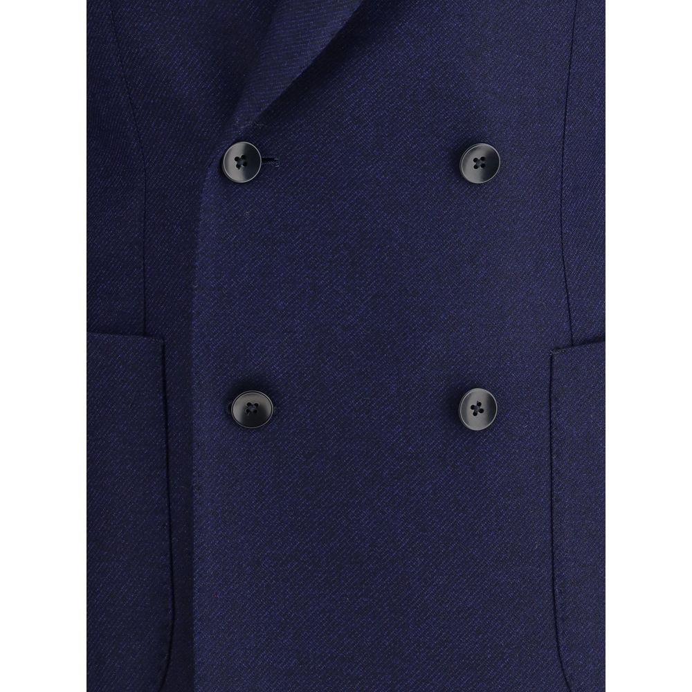 Gi Capri Blue Fleece Wool Coat - Image 3