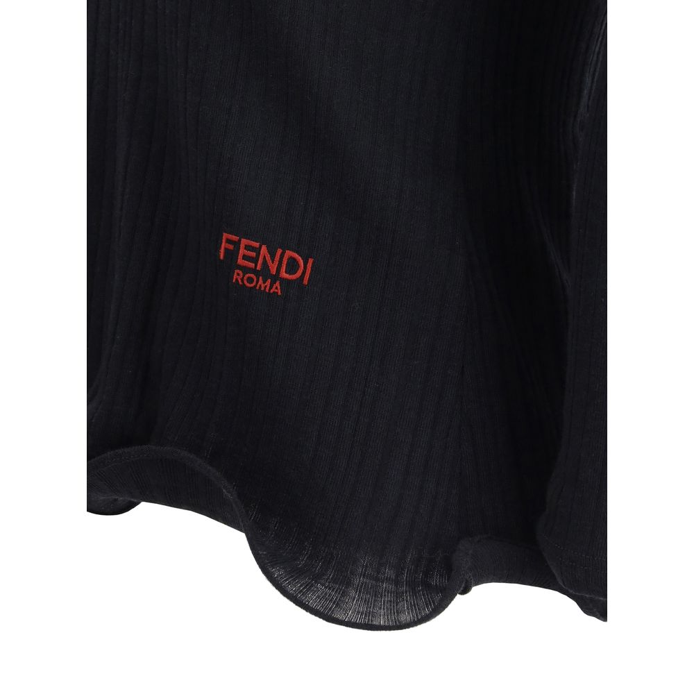 Fendi Black Fleece Wool Top - Image 3
