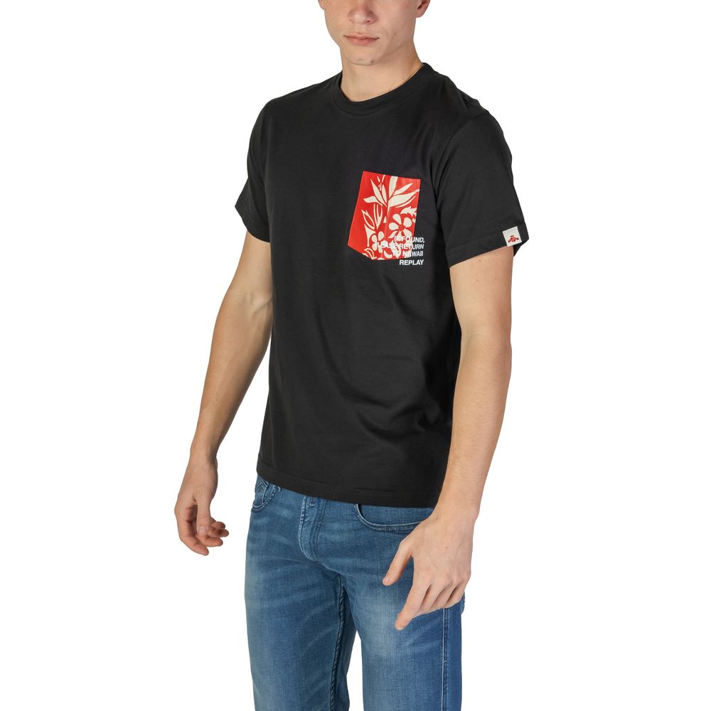 Replay Black Cotton T-Shirt - Image 4