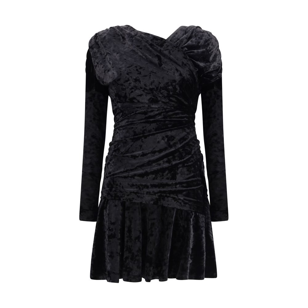 Ganni Black Recycled Polyester Cocktail Dress