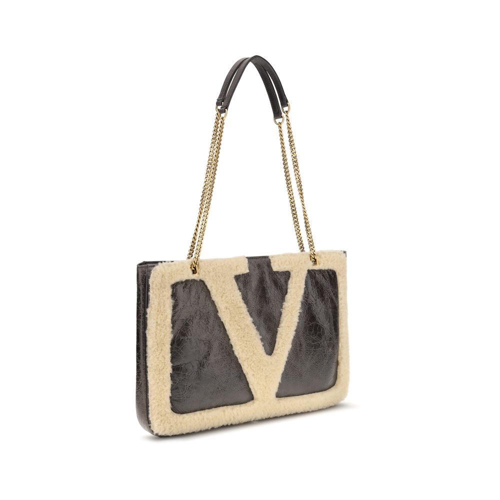 Valentino Garavani Black Lamb Ovis Aries Aries Shoulder Bag - Image 2