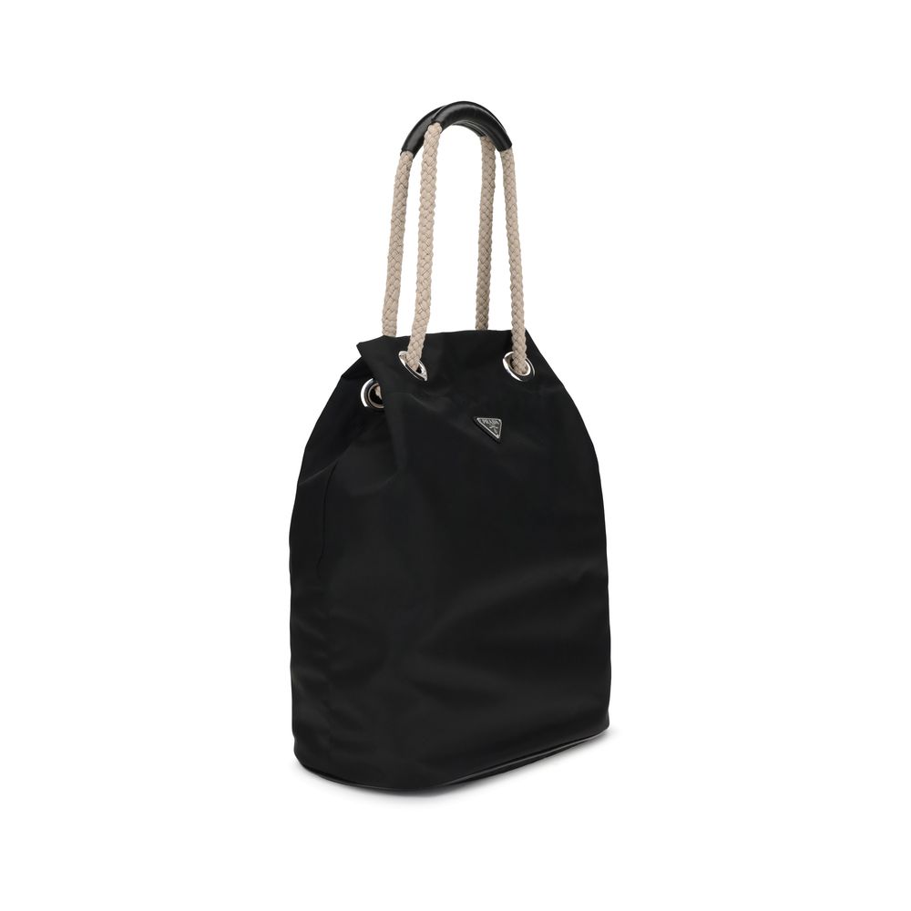 Prada Black Recycled Polyamide Shoulder Bag - Image 2