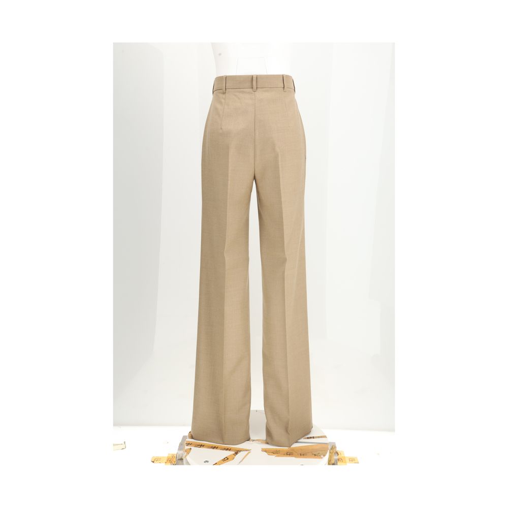 Max Mara Brown Fleece Wool Casual Pants - Image 2
