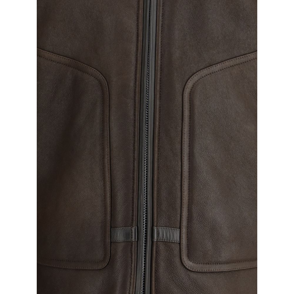 Valstar Brown Calf Leather Bos Taurus Coat - Image 3