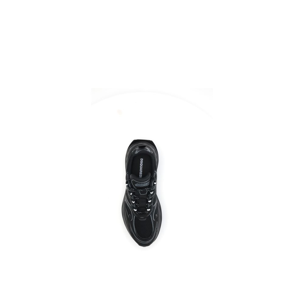 Dsquared² Black Calf Leather Bos Taurus Athletic Sneakers - Image 4