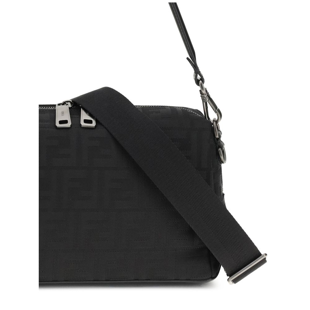 Fendi Black Nylon Shoulder Bag - Image 4