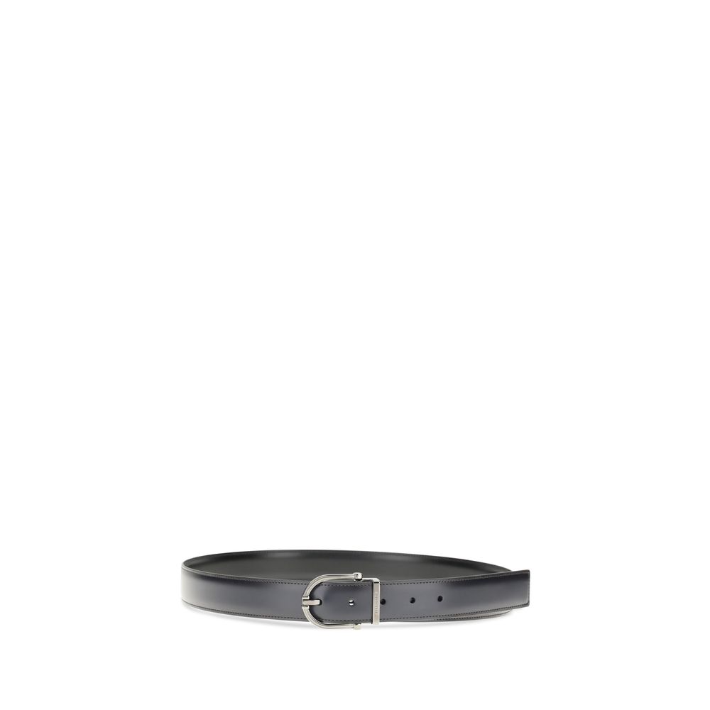 Ferragamo Black Calf Leather Bos Taurus Regular Belt - Image 2