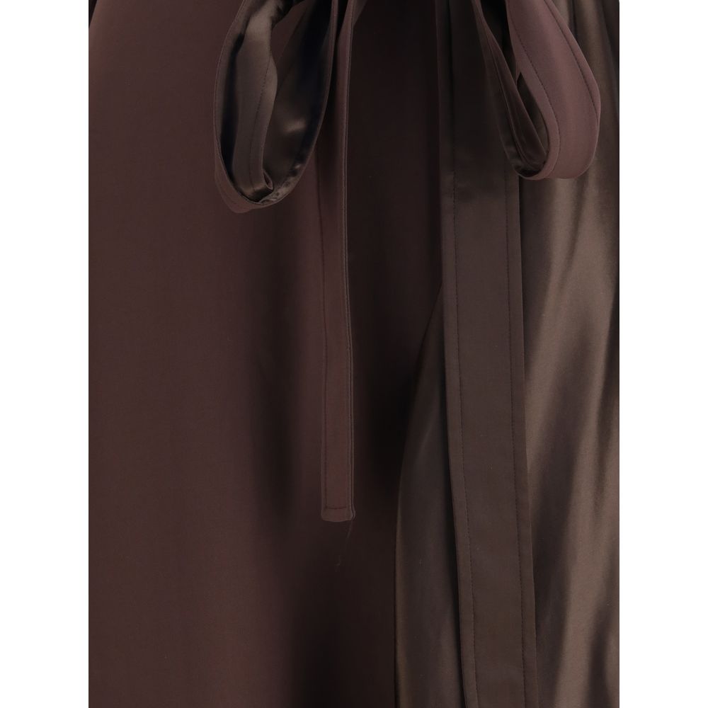 Ferragamo Brown Viscose Cocktail Dress - Image 3