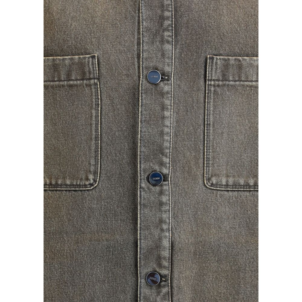 Fendi Gray Denim Shirt - Image 3
