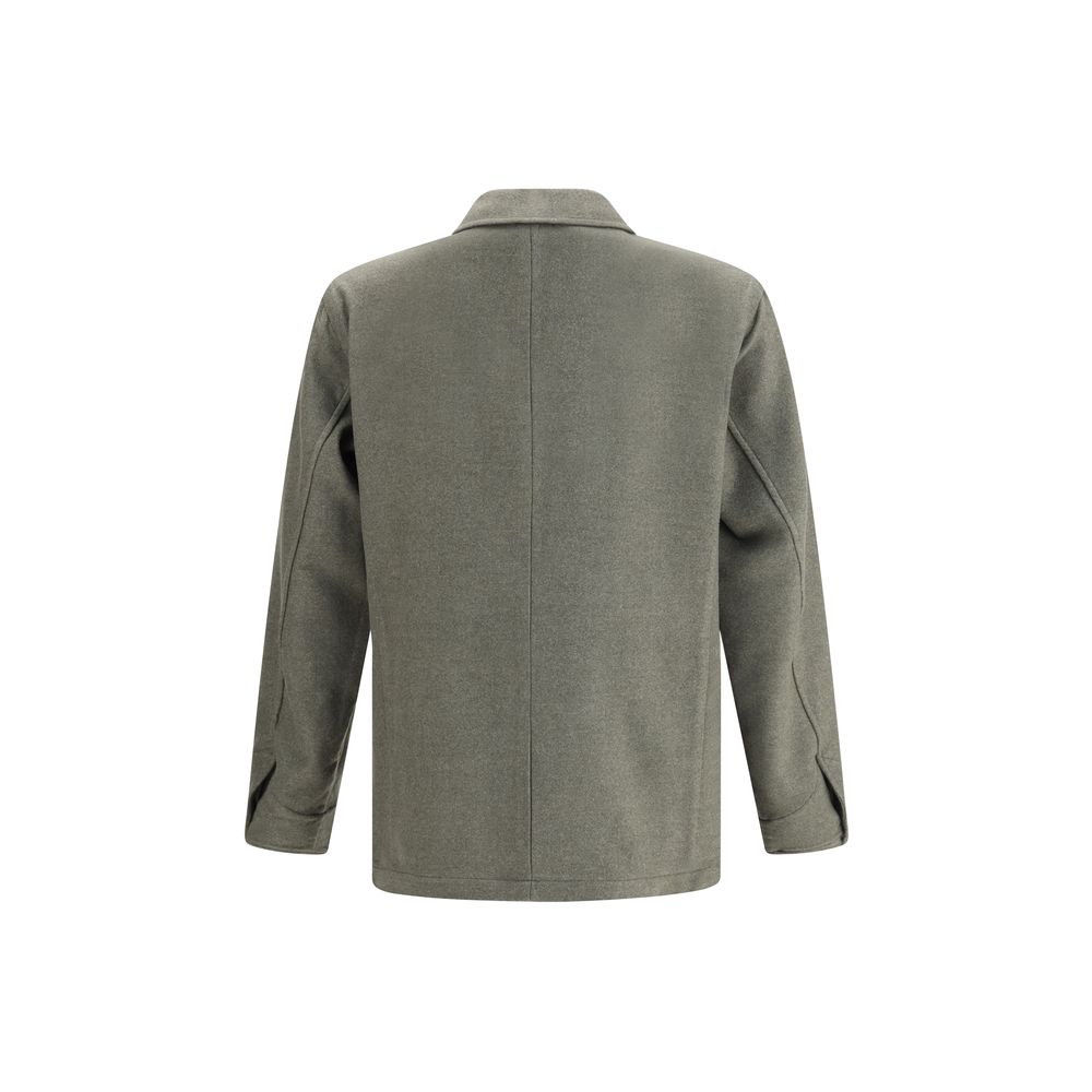 Finamore Bicolor Fleece Wool Coat - Image 2
