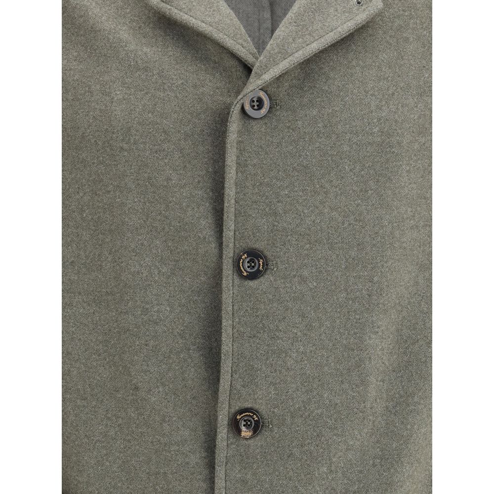 Finamore Bicolor Fleece Wool Coat - Image 3