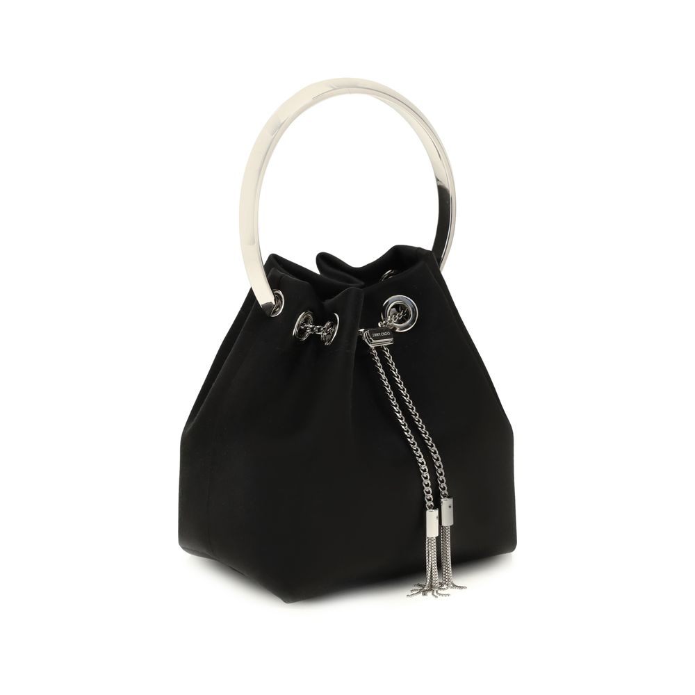 Jimmy Choo Black Silk Backet Bag - Image 2