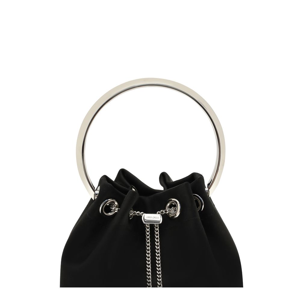 Jimmy Choo Black Silk Backet Bag - Image 4