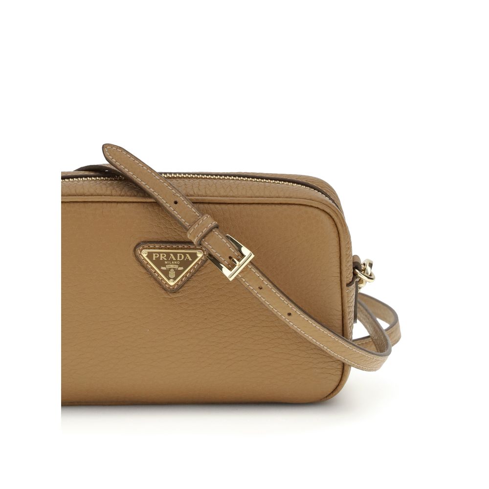 Prada Beige Calf Leather Bos Taurus Shoulder Bag - Image 4