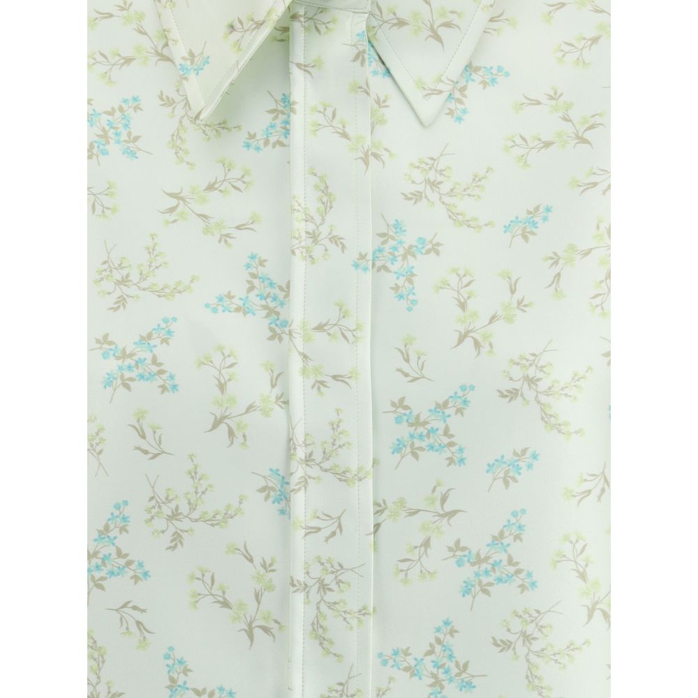 Jil Sander Bicolor Silk Pattern Shirt - Image 3