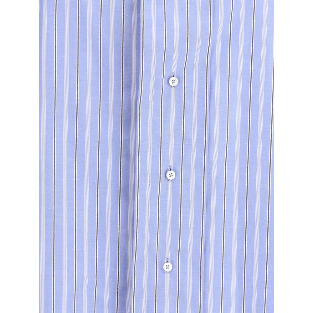 Margiela Light Blue Cotton Pattern Shirt - Image 3