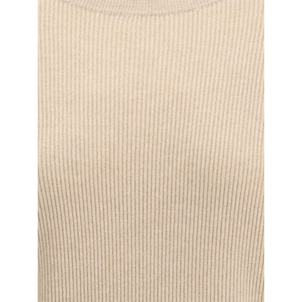 Brunello Cucinelli Beige Cashmere Cashmere Sweater - Image 3
