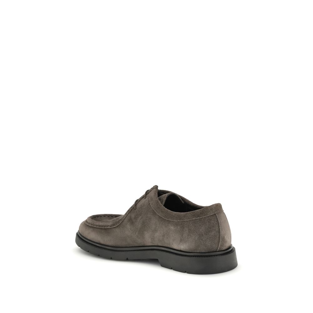 Kiton Brown Leather Oxfords And Derbies - Image 3