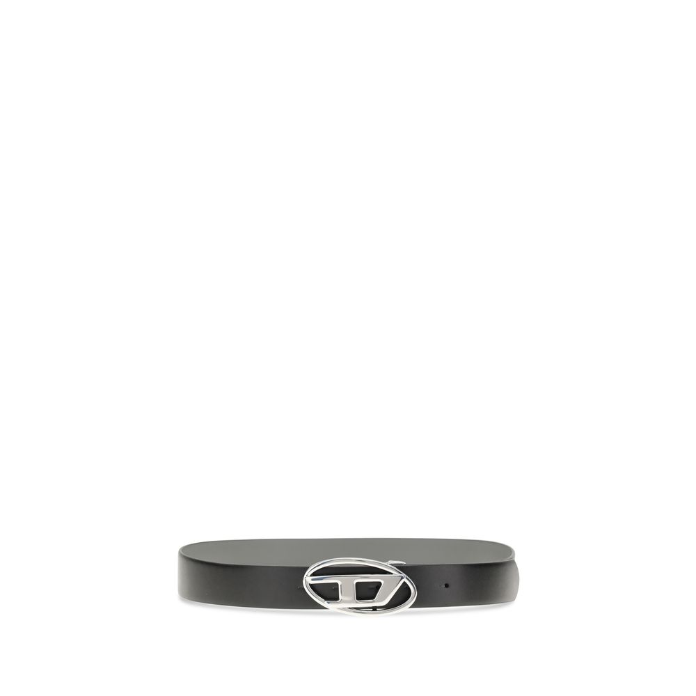 Diesel Black Calf Leather Bos Taurus Regular Belt - Image 2